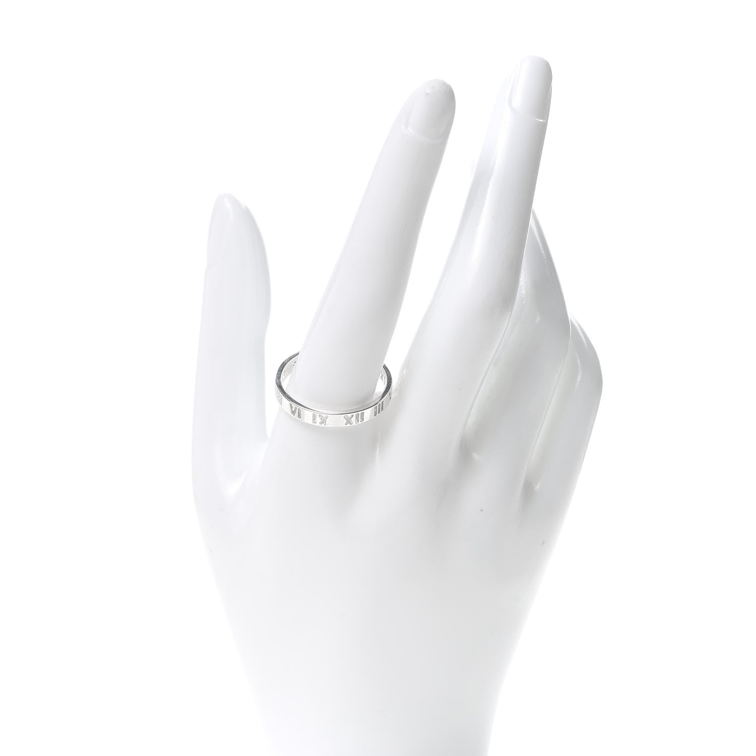 Tiffany Sterling Silver Narrow Atlas Pierced Ring 67 11.75 2 of 6
