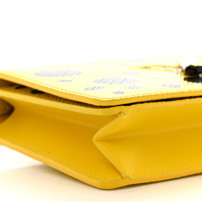 Louis Vuitton LV x YK Epi Infinity Dots Twist Belt Chain Wallet Yellow Black 10 of 12