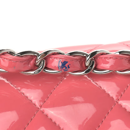 Chanel Patent Quilted Jumbo Double Flap Pink 11 of 14