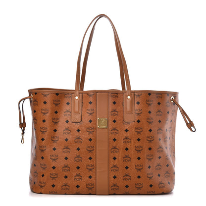 MCM Visetos Large Liz Reversible Shopper Tote Cognac 1 of 9