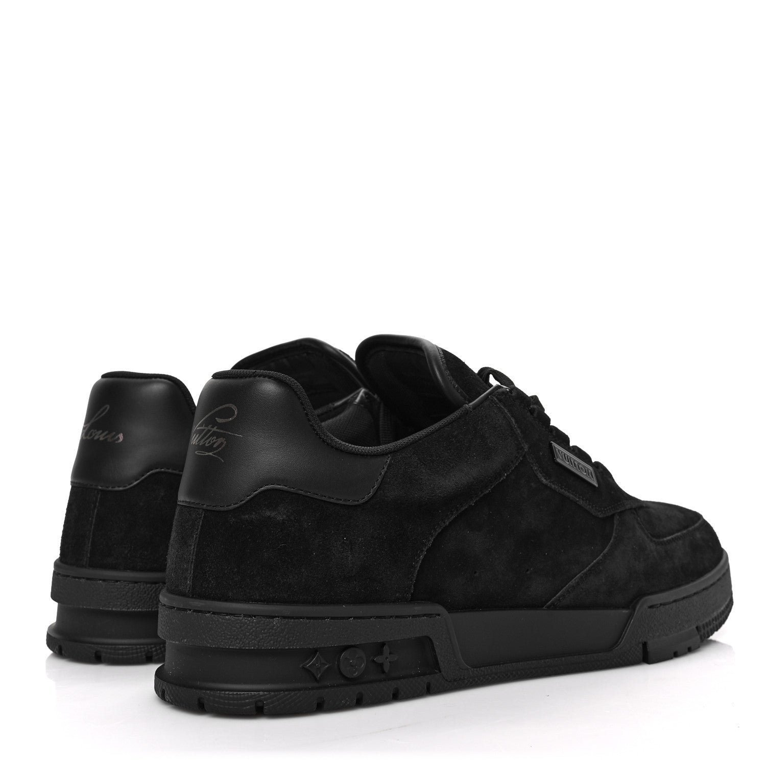 Louis Vuitton Suede Mens LV Trainer Sneakers 8 Black 4 of 8