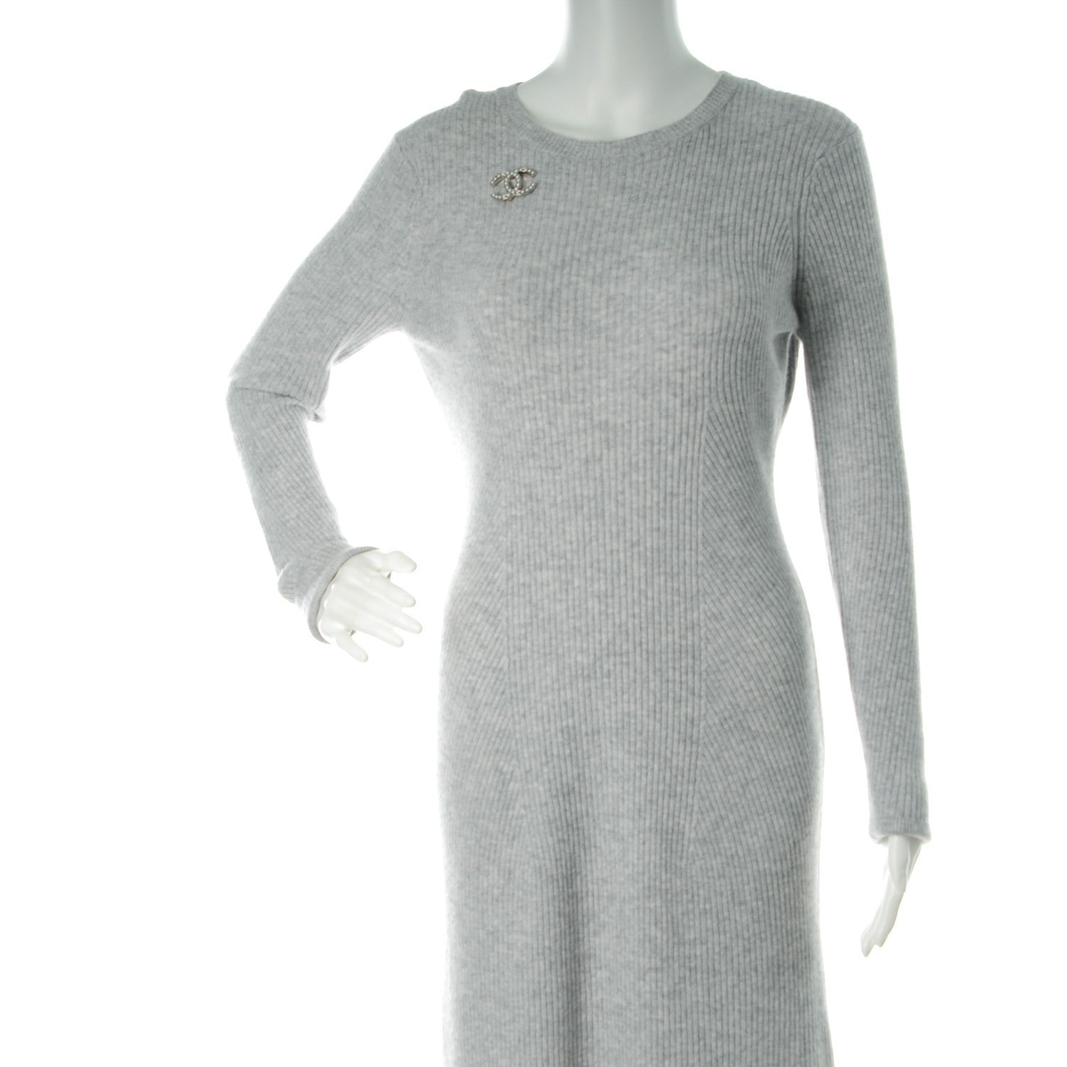 Chanel Pearl CC Brooch Pin Silver 2 of 4