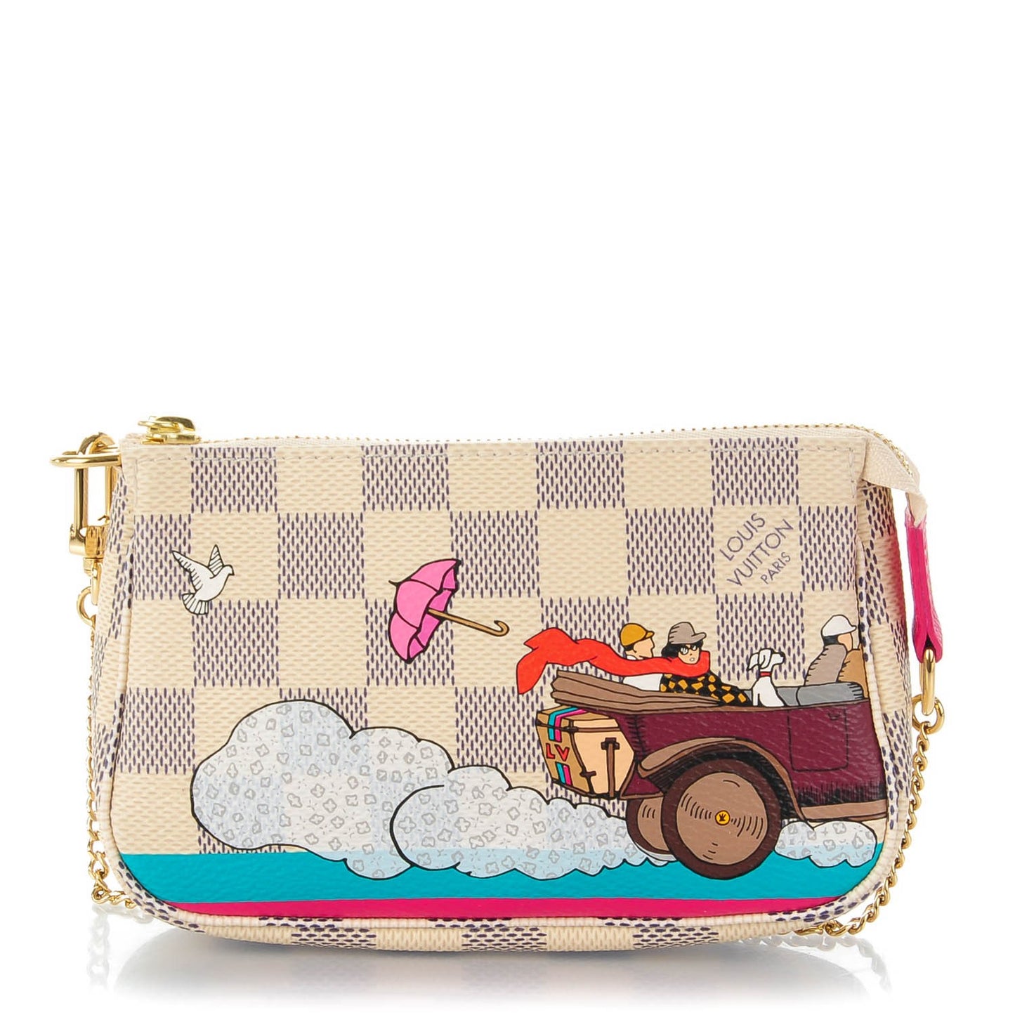 Damier Azur 2015 Christmas Animation Mini Pochette Accessories