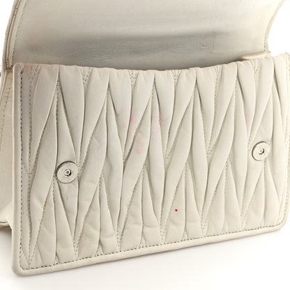 Miu Miu Nappa Matelasse Crystal Embellished Lady Shoulder Bag White 12 of 19
