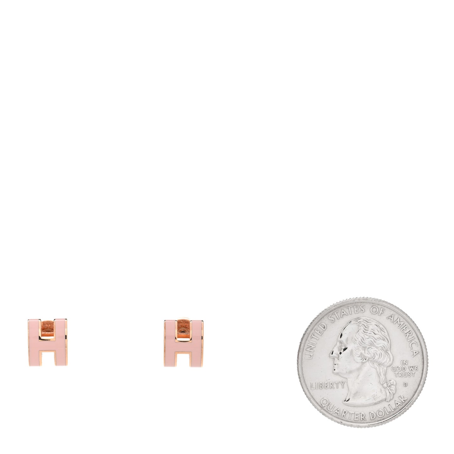 Rose Gold Lacquered Pop H Earrings Rose Dragee