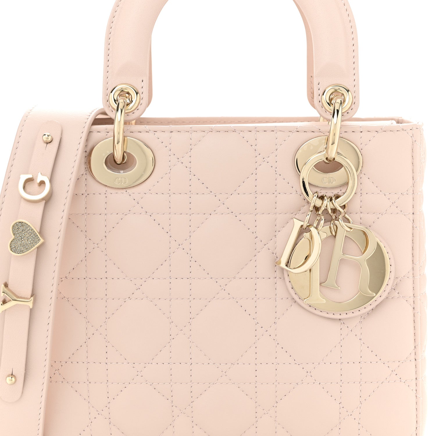 Christian Dior Lambskin Cannage Small My ABCDior Lady Dior Rose Poudre 8 of 10