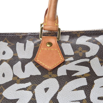 Louis Vuitton Monogram Graffiti Speedy 30 Silver 12 of 26