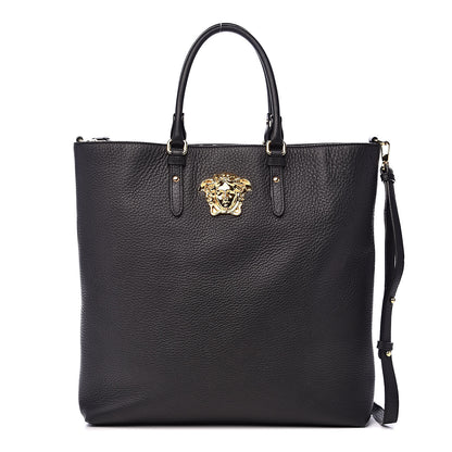 Versace Cervo Embossed Vitello Medusa Tote Black 1 of 11