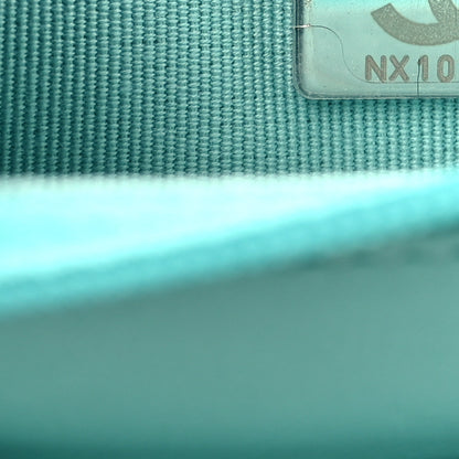 Chanel Lambskin Quilted Wallet On Chain WOC Turquoise 8 of 12
