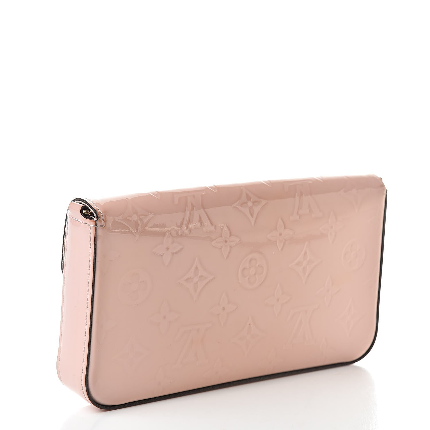 Louis Vuitton Vernis Felicie Chain Wallet Rose Ballerine 3 of 16