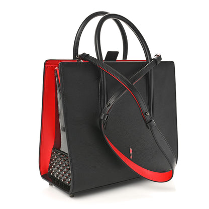 Christian Louboutin Calfskin Empire Patent Studded Medium Paloma Black 3 of 8