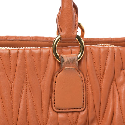 Miu Miu Nappa Matelasse Tote Papaya 14 of 17