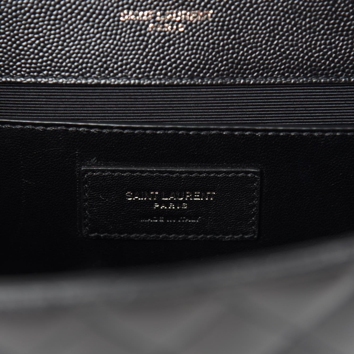 Saint Laurent Grain De Poudre Textured Mixed Matelasse Triquilt Medium Monogram Satchel Black 8 of 11