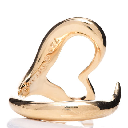 Tiffany 18K Yellow Gold Elsa Peretti Open Heart Ring 54 7 3 of 10