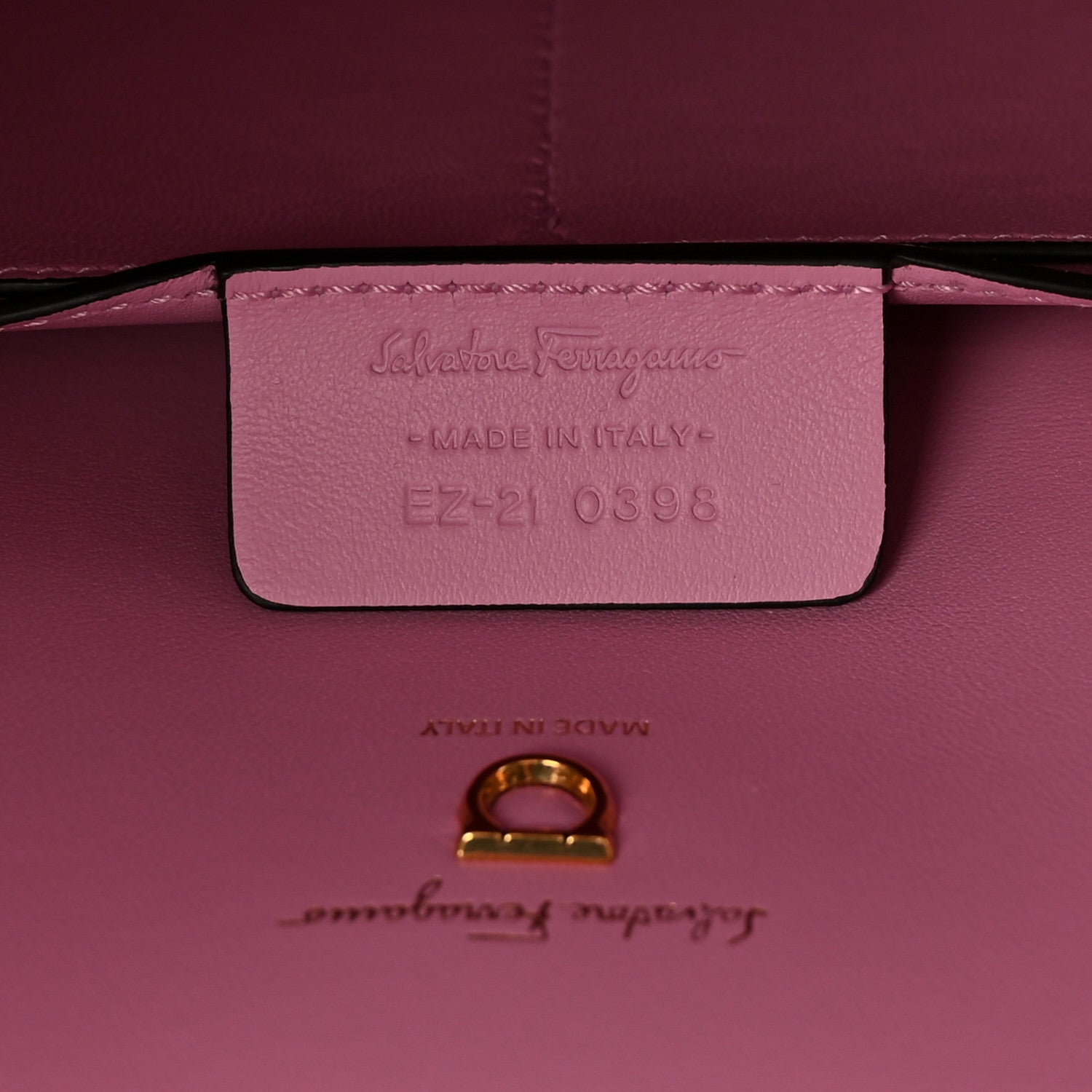 Salvatore Ferragamo Hammered Calfskin Medium The Studio Box Bag Flamingo 8 of 11