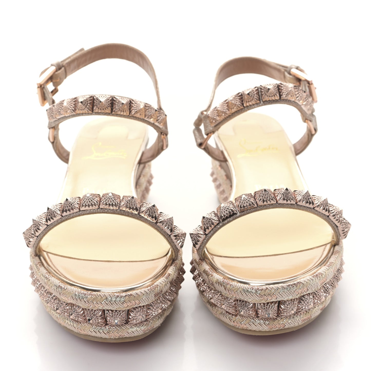 Calfskin Cubiste Pyraclou 60 Platform Sandals 39 Platine