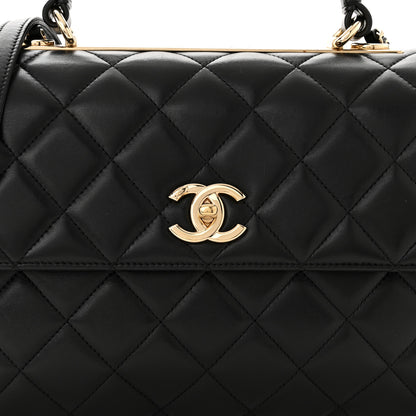Chanel Lambskin Quilted Medium Trendy CC Flap Dual Handle Bag Black 8 of 11