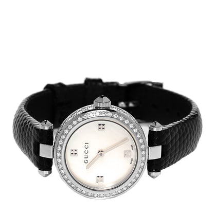 Gucci Stainless Steel Lizard Diamond Bezel Mother of Pearl 27mm Diamantissima Quartz Watch 2 of 5
