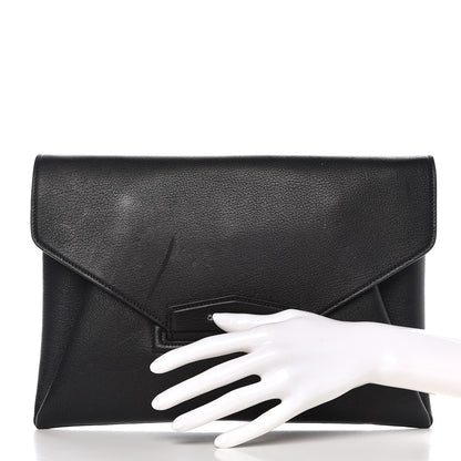 Givenchy Sugar Goatskin Medium Antigona Envelope Clutch Black 2 of 11