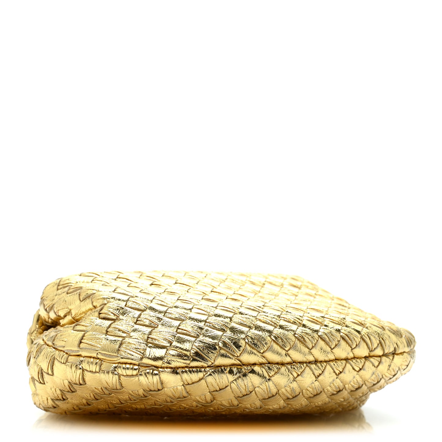Metallic Nappa Intrecciato Mini Jodie Gold