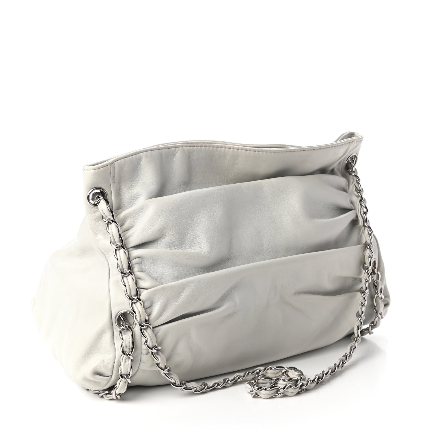 Chanel Lambskin Large Sharpei Shoulder Bag Grey 3 of 11