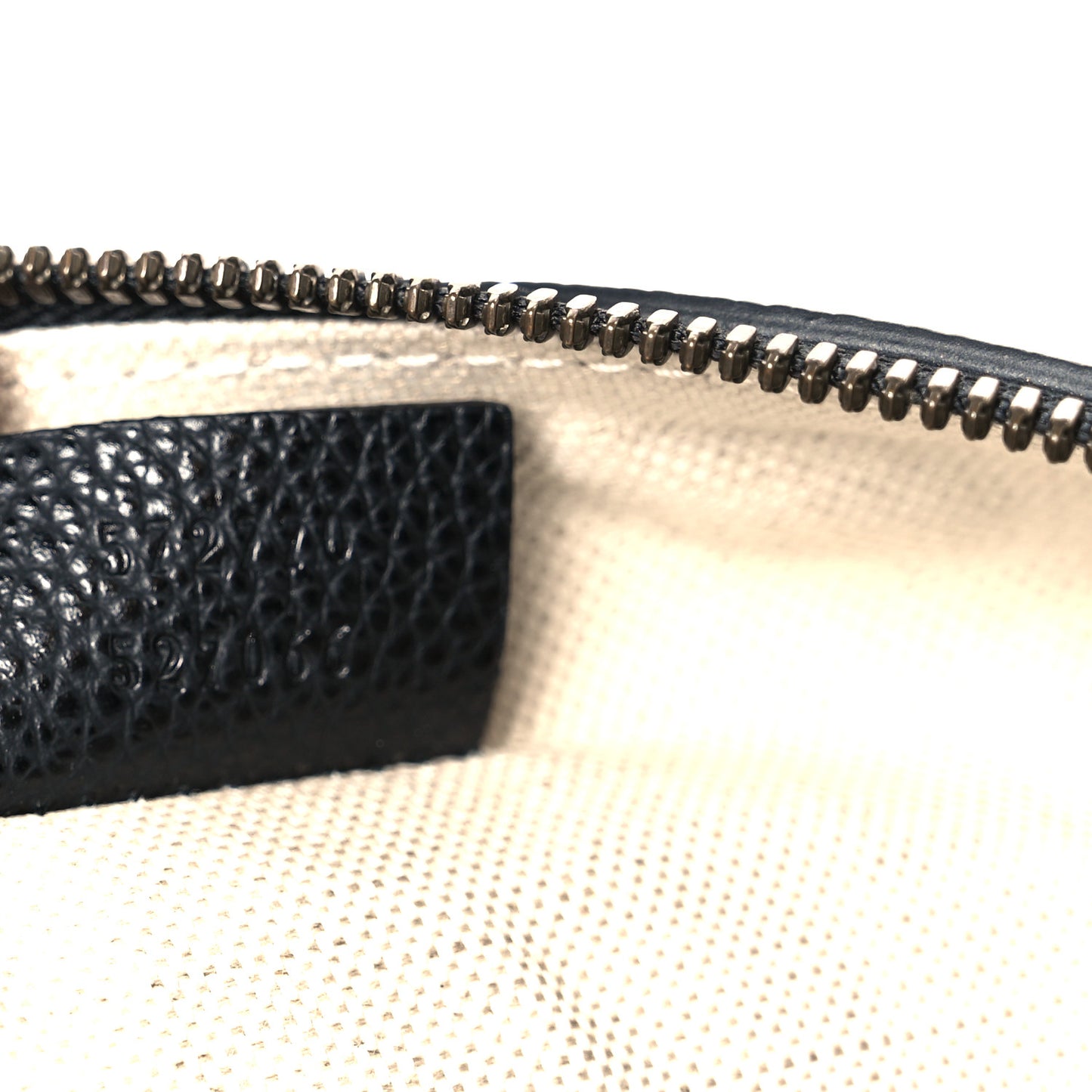 Pebbled Calfskin Logo Wristlet Black