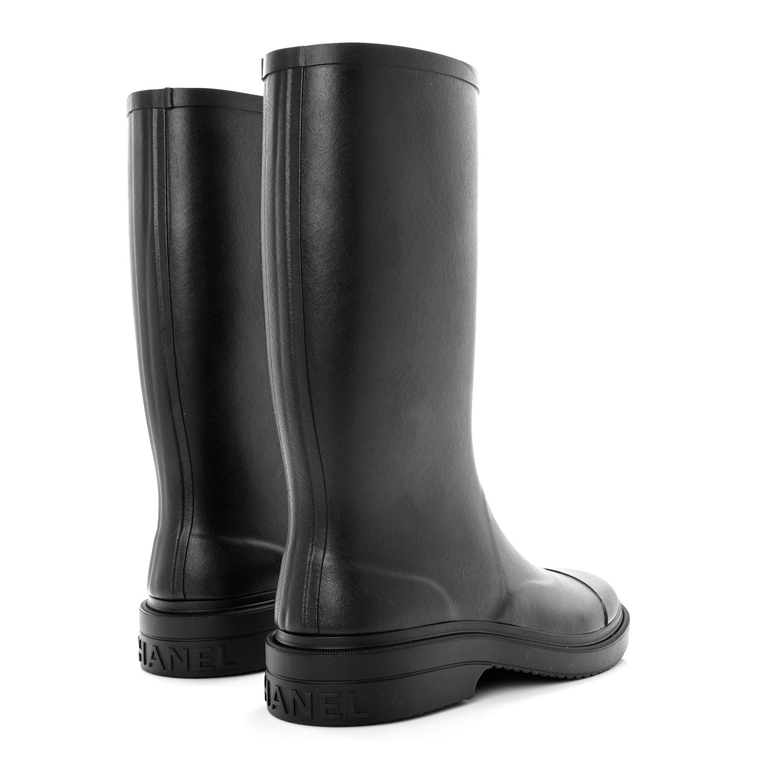 Chanel Caoutchouk CC High Boots 41 Black 4 of 8