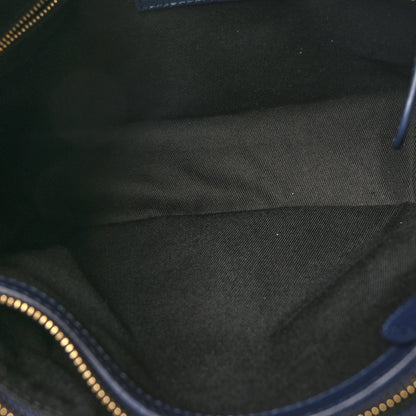 Burberry Derby Calfskin House Check Medium Banner Tote Ink Blue 5 of 8