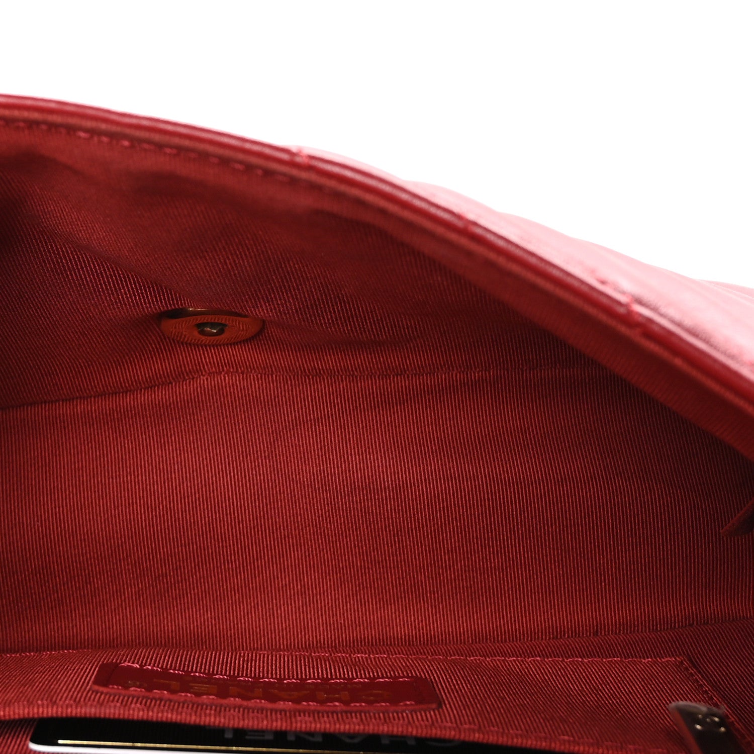 Chanel Calfskin Chevron Quilted Mini Statement Flap Red 5 of 10