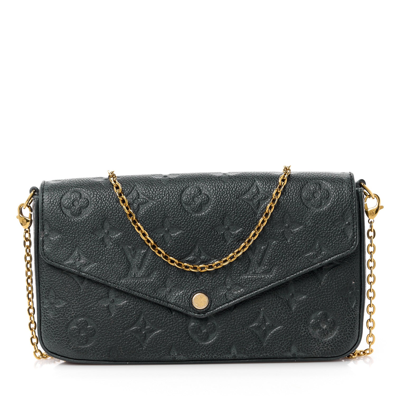 Louis Vuitton Empreinte Pochette Felicie Chain Wallet Black 1 of 18