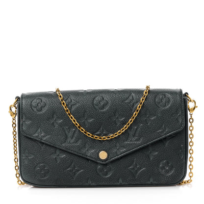 Louis Vuitton Empreinte Pochette Felicie Chain Wallet Black 1 of 18