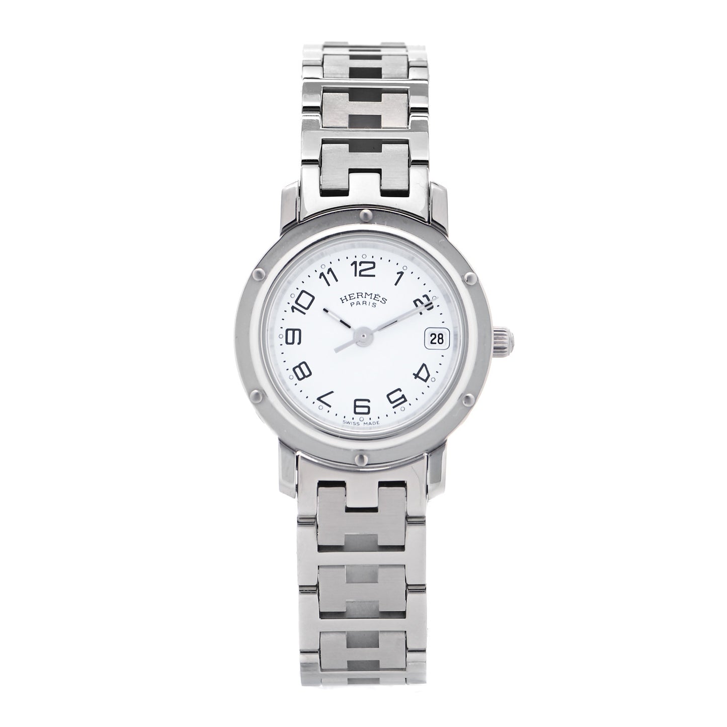 Stainless Steel 24mm Clipper Quartz Watch White