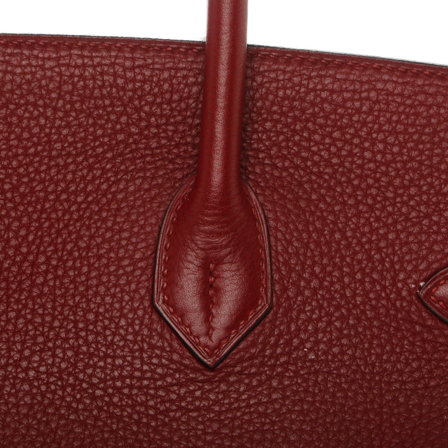 Hermes Taurillon Clemence Birkin 35 Rouge H 7 of 29
