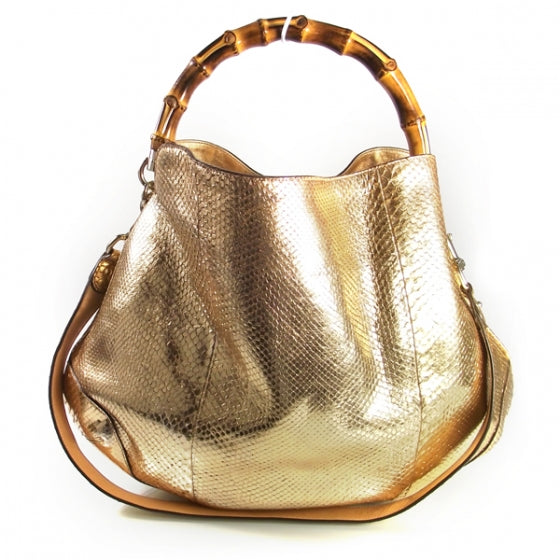 Gucci Python Peggy Large Top Handle Bag Copper 1 of 8