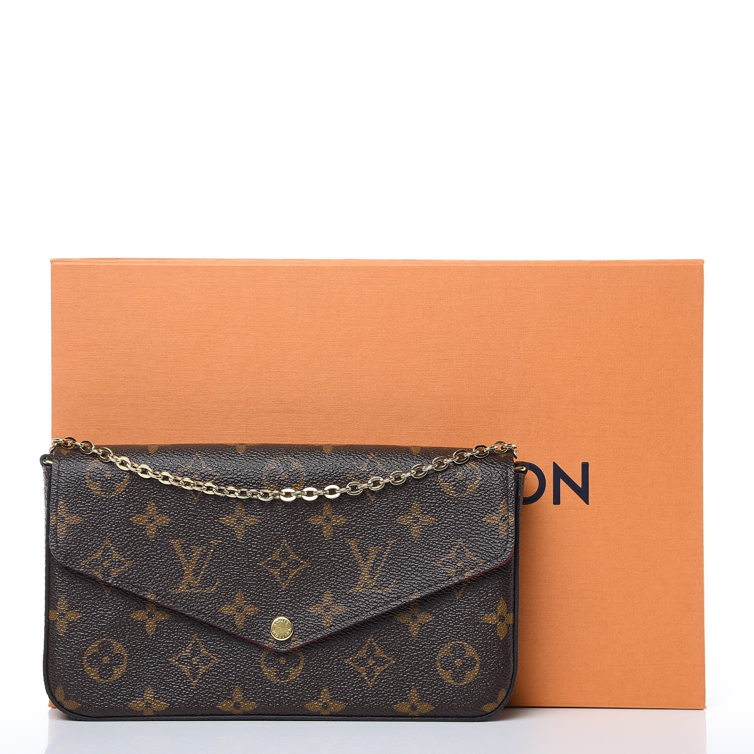 Louis Vuitton Monogram Pochette Felicie Chain Wallet Fuchsia 10 of 10