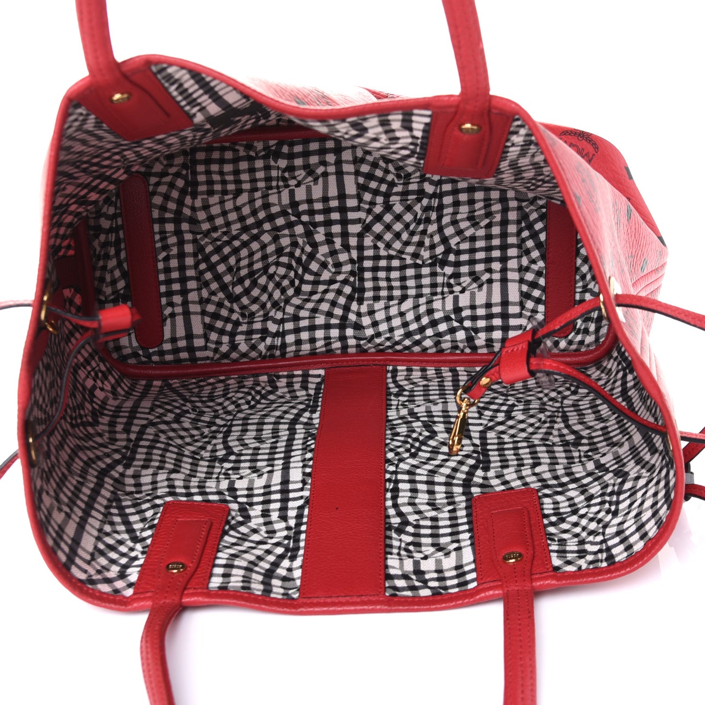 Visetos Medium Liz Reversible Shopper Tote Ruby Red