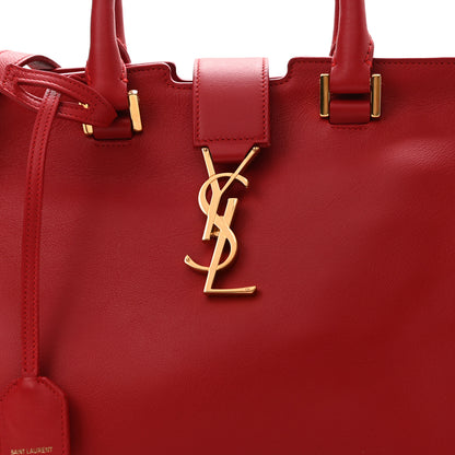 Saint Laurent Calfskin Small Monogram Cabas Lipstick Red 8 of 10