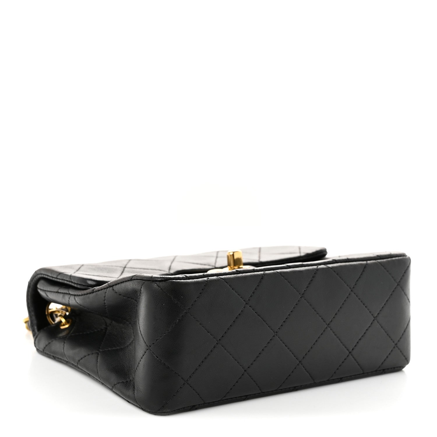 Chanel Lambskin Quilted Mini Square Flap Bag Black 4 of 11