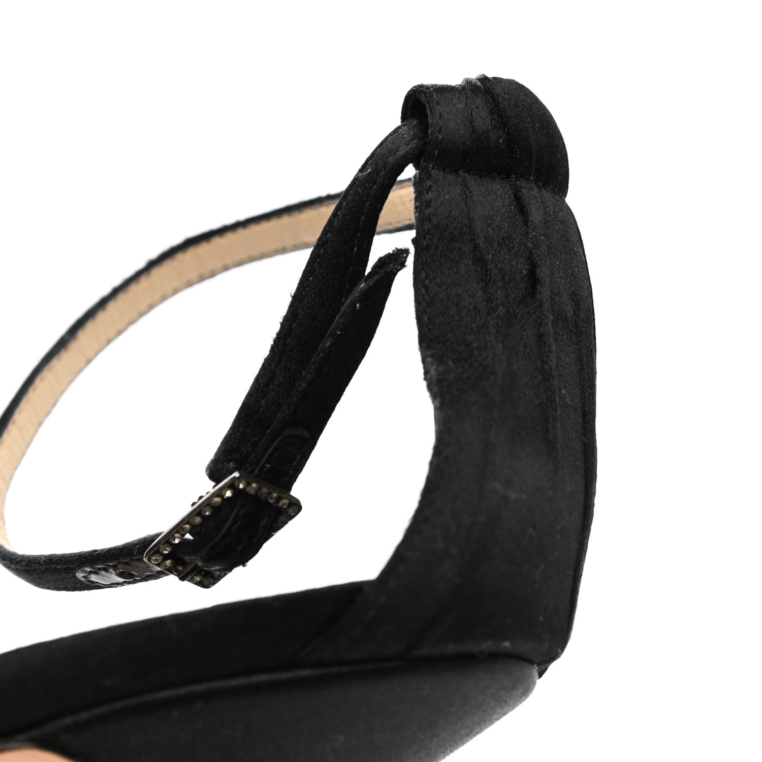 Jimmy Choo Satin Macy Sandals 36 Black 9 of 10