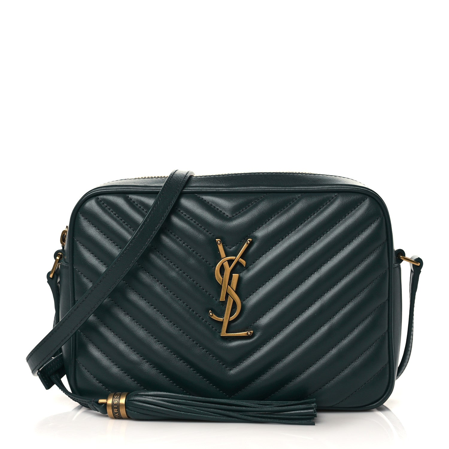 Saint Laurent Calfskin Matelasse Monogram Lou Camera Bag Sea Turquoise 1 of 9