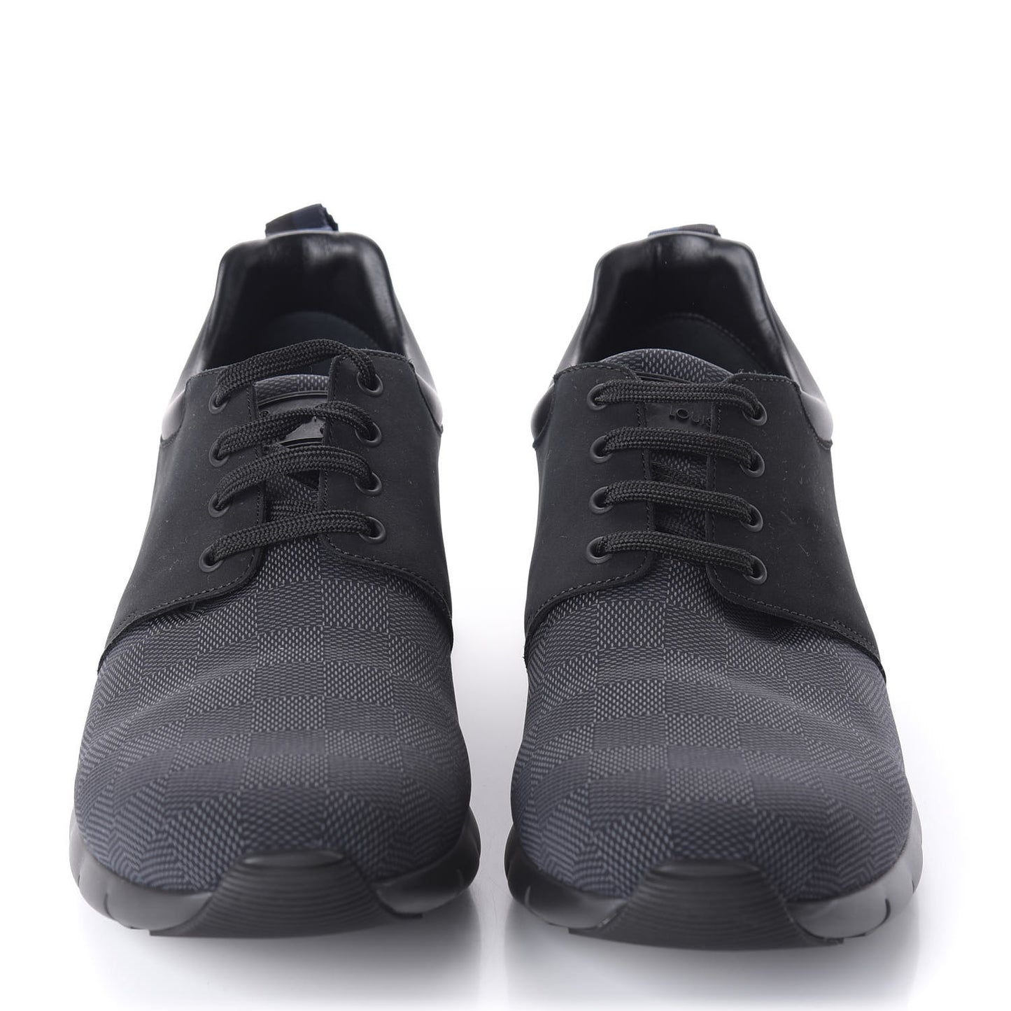 Calfskin Damier Fastlane Low Sneakers 10 Black