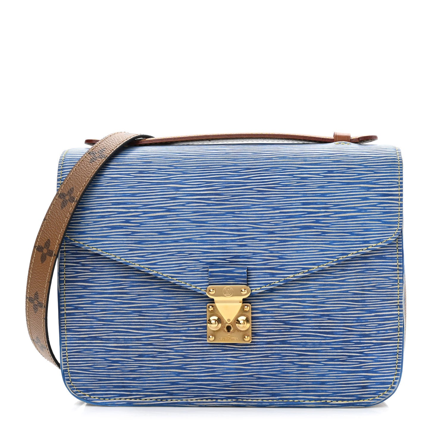 Epi Reverse Monogram Pochette Metis Denim Light