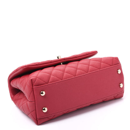 Chanel Caviar Quilted Mini Coco Handle Flap Fuchsia 3 of 10