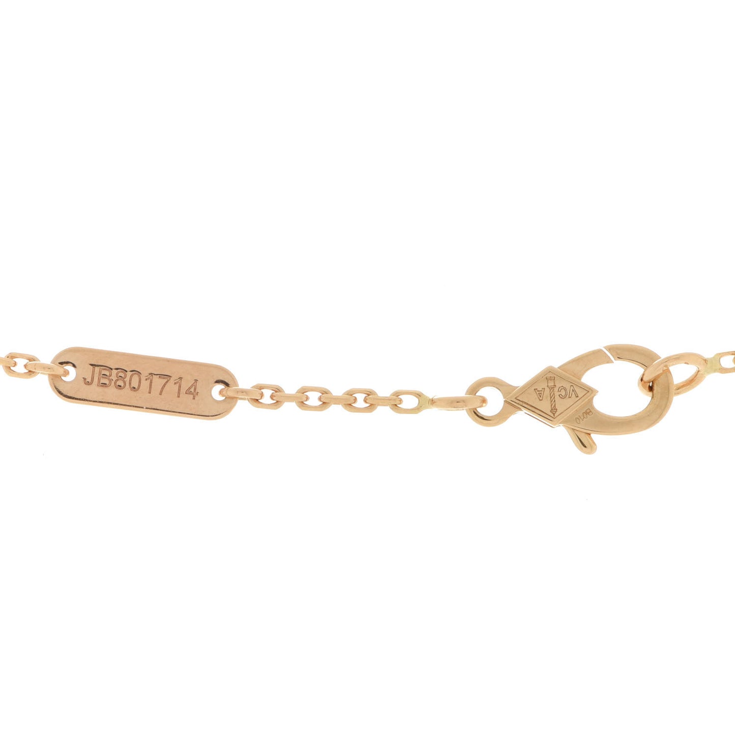 18K Yellow Gold Black Onyx Vintage Alhambra Pendant Necklace