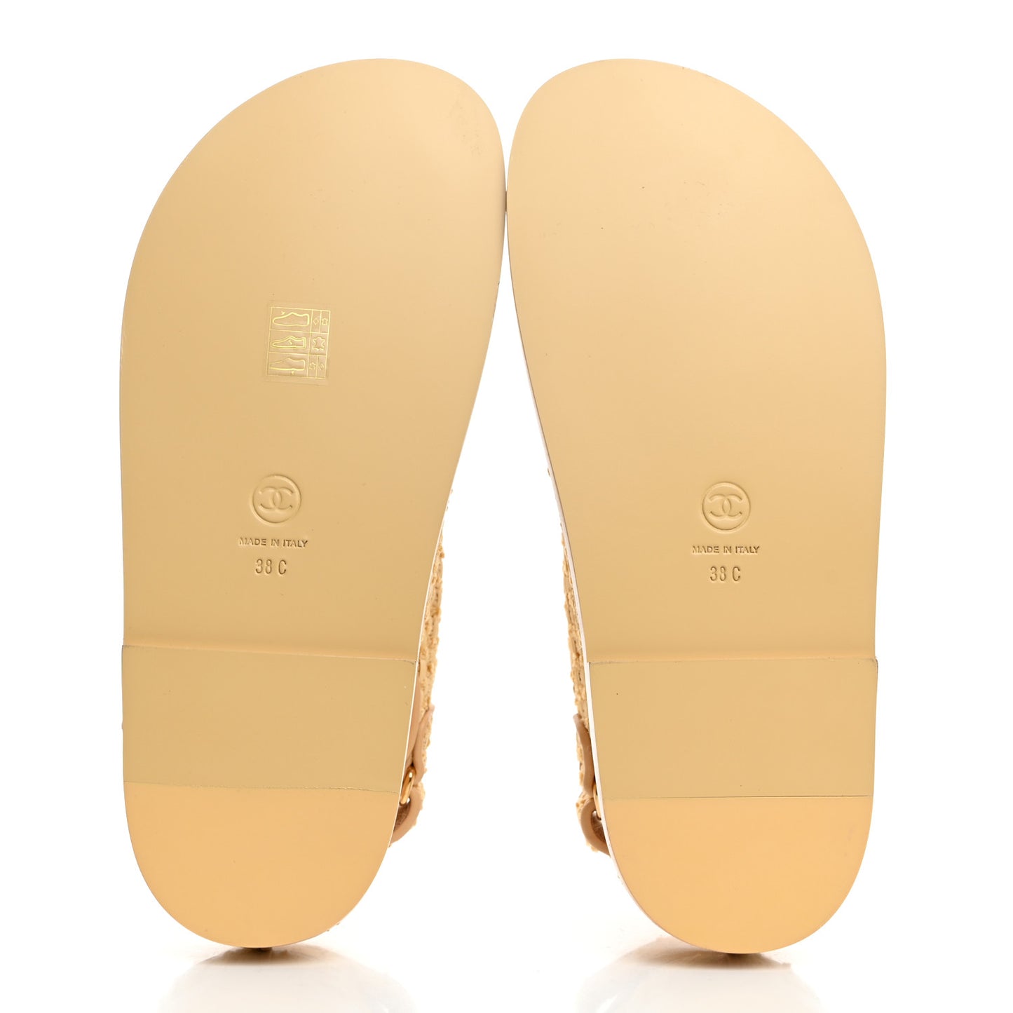 Braided Fabric Velcro Dad Sandals 38 Beige