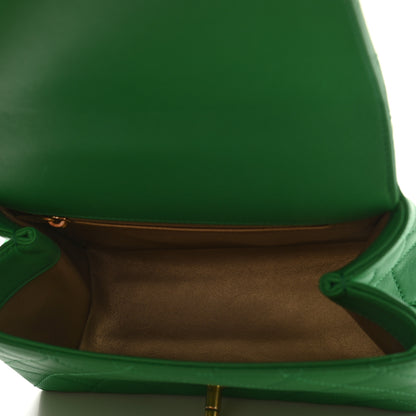 Chanel Lambskin Quilted La Parisienne Top Handle Flap Green 5 of 9