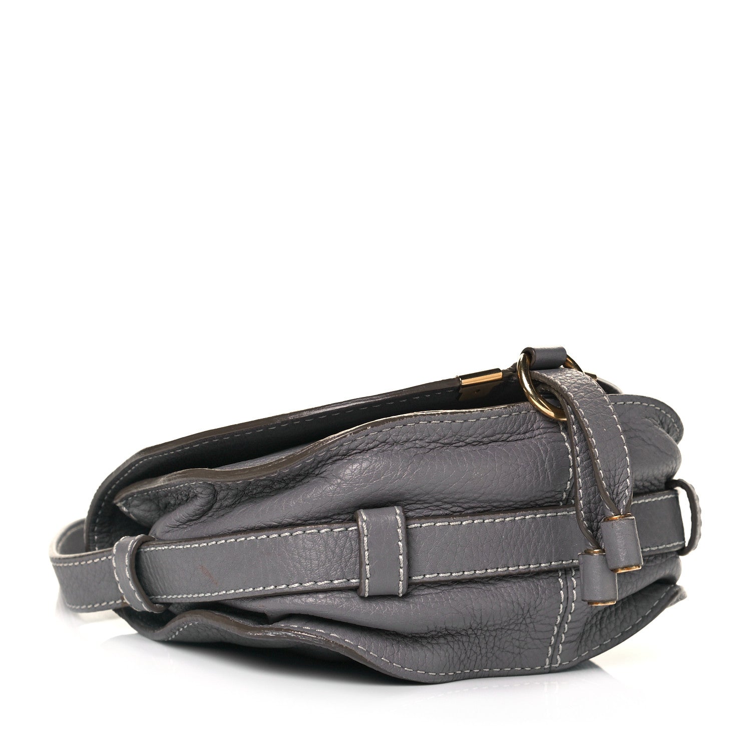 Chloe Calfskin Mini Marcie Round Crossbody Bag Cashmere Grey 4 of 13