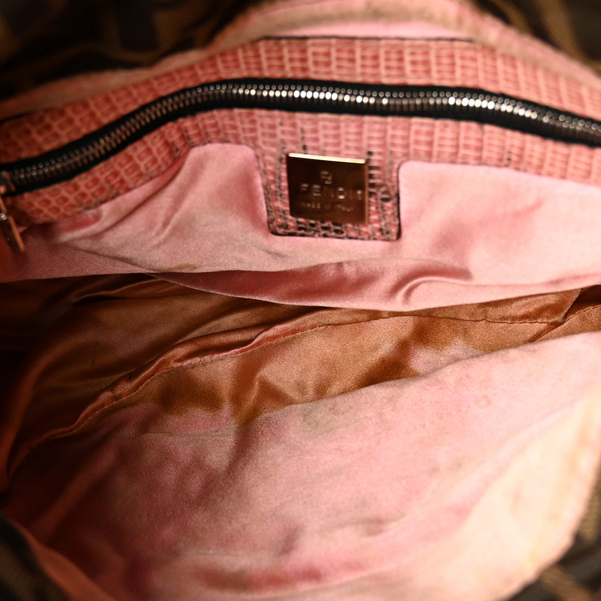 Lizard Zucca Embroidered Mama Baguette Pink Multicolor