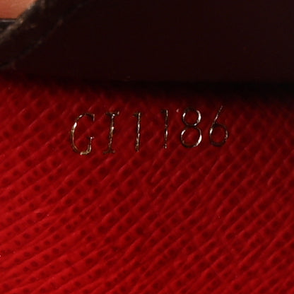 Louis Vuitton LOUIS VUITTON Damier Ebene Josephine Wallet Red 8 of 9