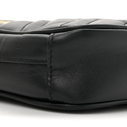 Gucci Calfskin Matelasse Mini GG Marmont Crossbody Bag Black 10 of 13